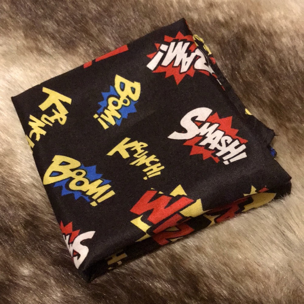 Marvel / DC comic book style bandanna superhero bandanna dog bandana